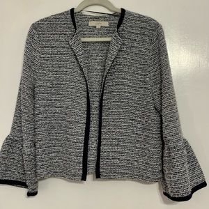 Loft Blue Blazer with Bell Sleeves